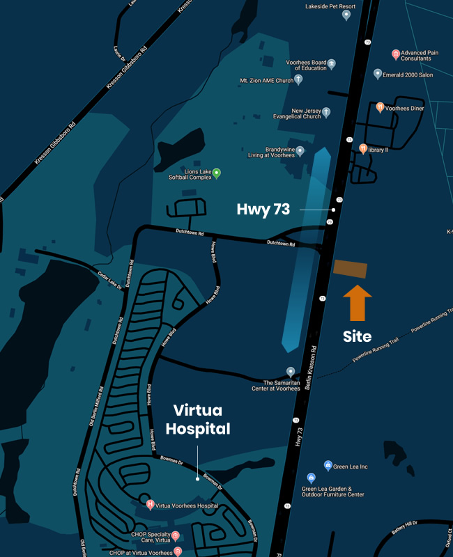 Development site location map